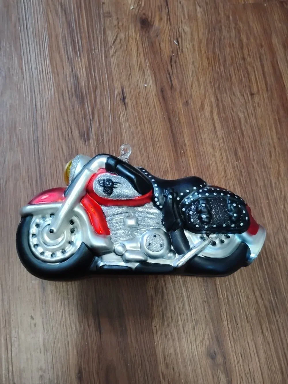 Vintage 90s Christopher Radko Harley-Davidson Motorcycle Mercury Glass Ornament